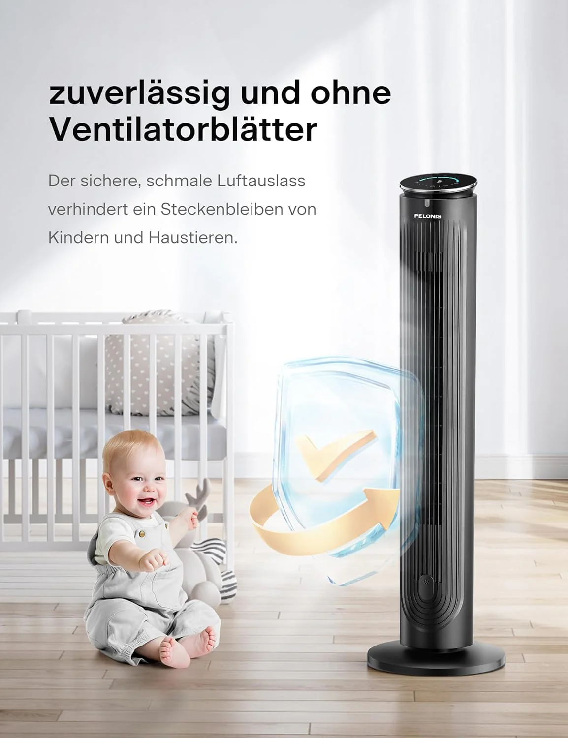 PELONIS Luchtkoeler met waterkoeling, Mobiele airconditioning, 5L Ventilator met waterkoeling, Luchtbevochtiger met afstandsbediening, 355m3/u Airconditioner zonder afvoerslang