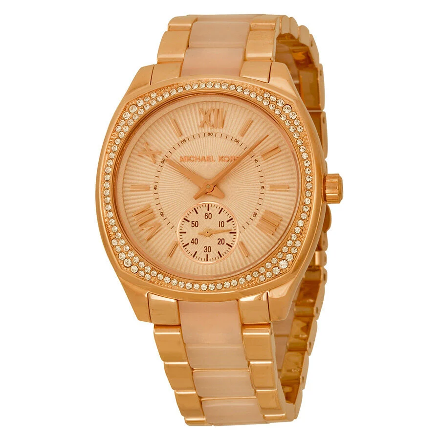 Michael Kors Bryn Rose Gold and Acetate Women's Watch - MK6135