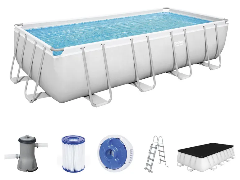 Power Steel™ Frame Pool Komplett-Set, eckig