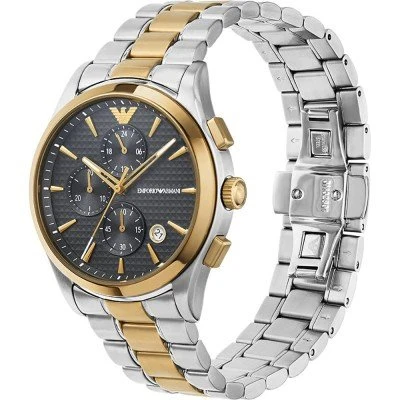 Emporio Armani Paolo Chronograph Grey Dial Two Tone Steel Strap Watch AR11527