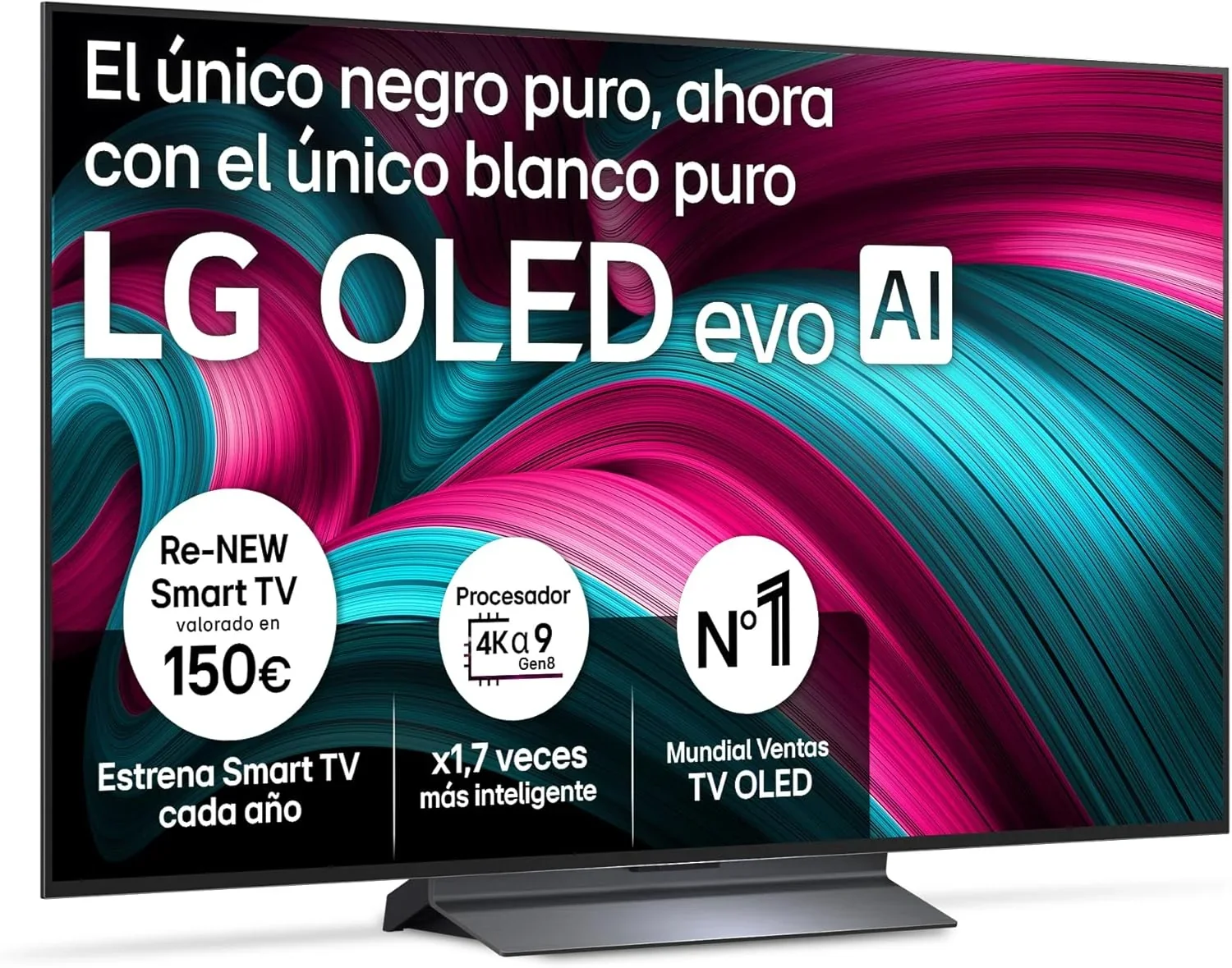 2026 OLED48C54LA - TV 48", OLED EVO 4K, Smart TV AI C5, WebOS 25, Super Upscaling, Dolby Vision y Dolby Atmos, AMD FreeSync, Alexa/Google Assistant, Negro