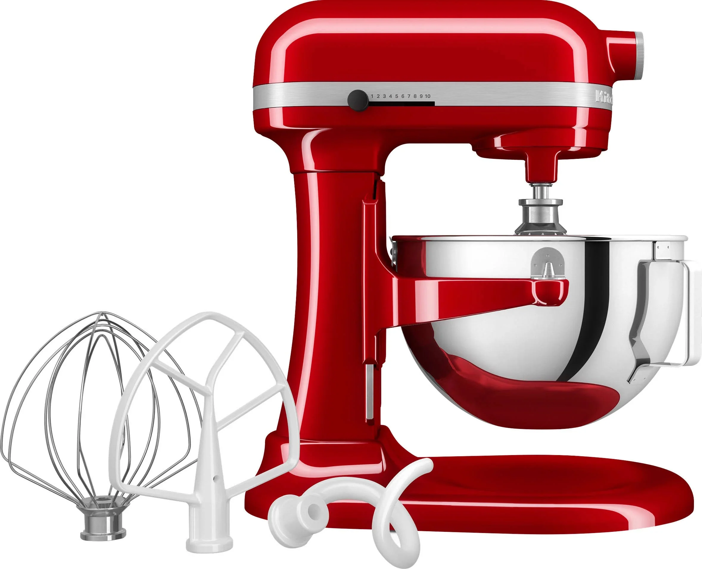 Batidora de pedestal KitchenAid de 5.5 cuartos con tazón elevable - Rojo Imperio