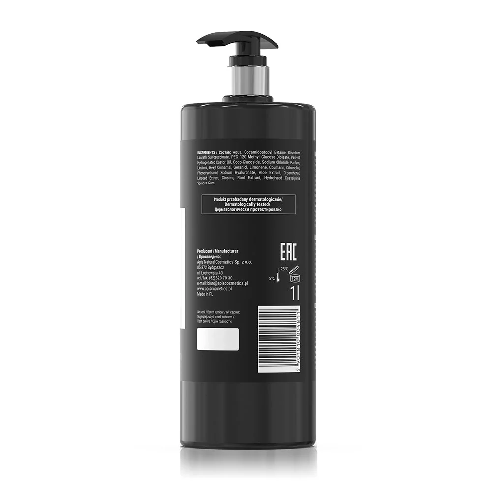 Apis ACTION FOR MEN Moisturising 3-in-1 Body Wash Gel | 1L