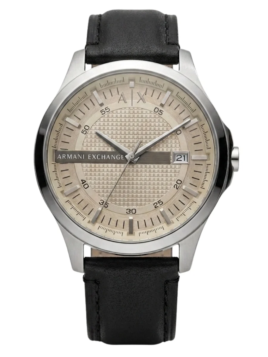 Armani Exchange Whitman Three Hands Leather Date Watch - AX2100