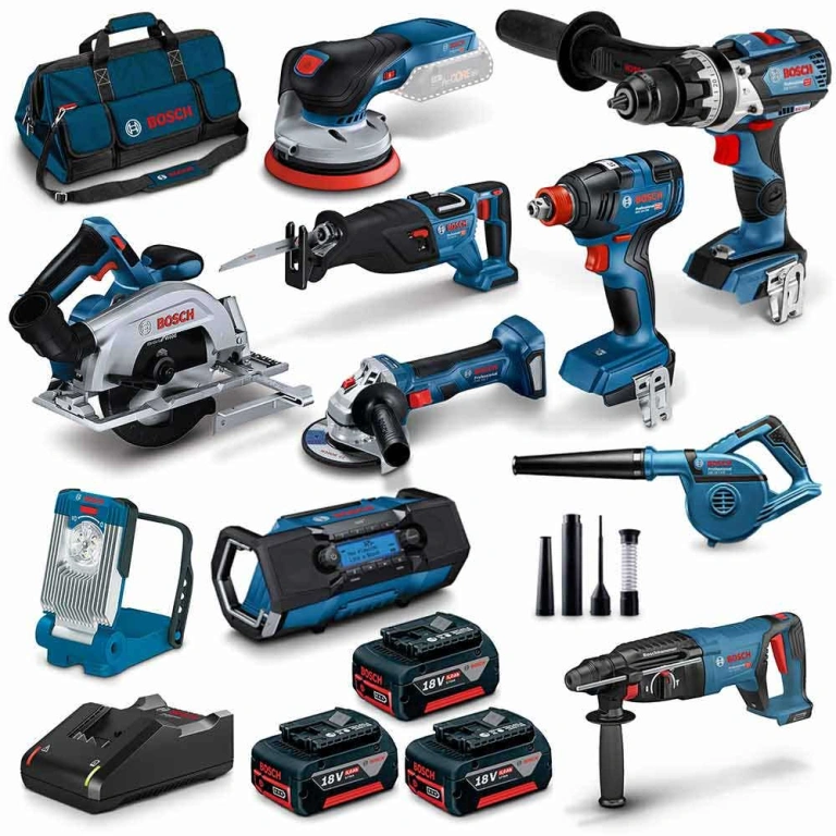 BOSCH 18V Brushless 10 pcs 3 x 5.0Ah Combo Kit 0615990N3B