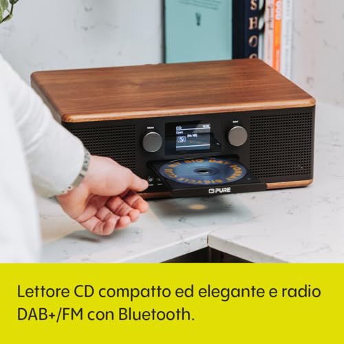 Pure Classic C D6 Sistema Musicale (Lettore CD, DAB /FM, Bluetooth, AUX, USB, Sveglia/Timer per il Sonno) Caffè Nero/Noce : Amazon.it: Elettronica