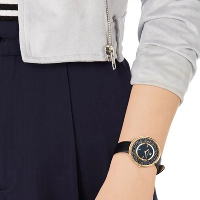 Swarovski Graceful Lady Floating Crystals White Dial Rose Gold Tone Women's Watch 5275043