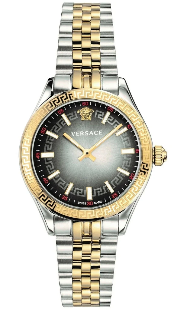 Versace Hellenyium Grey Dial Two Tone Steel Strap Women's Watch - VEHU00520
