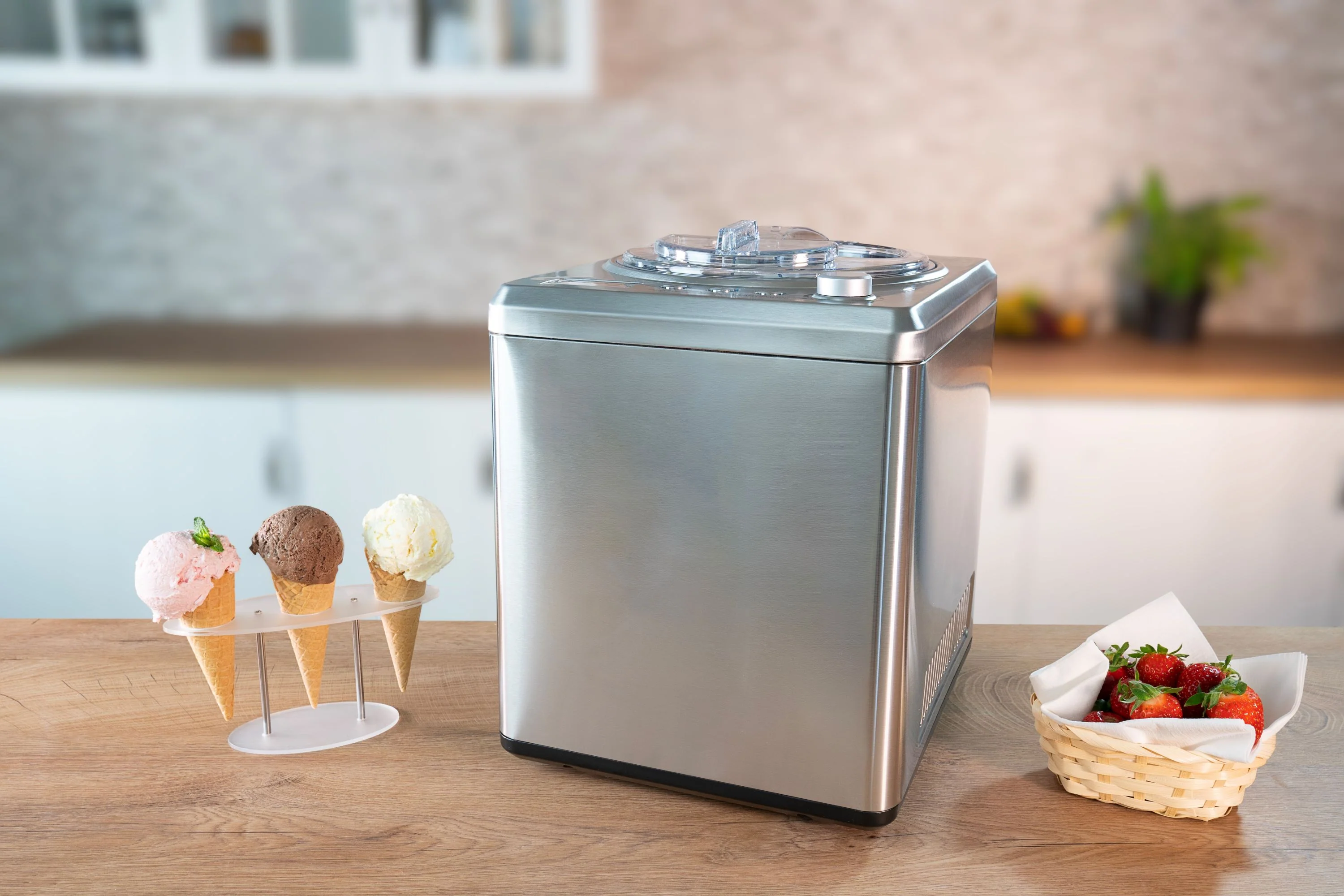 2025 Máquina de hielo exclusiva – Capacidad de 2 L, potente y cremosa para hogar y gastronomía