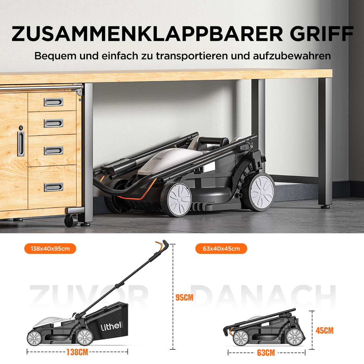 2025 Cortacésped inalámbrico Litheli U20 33 cm brushless (sin batería)