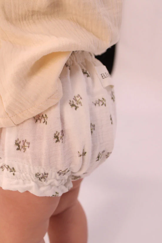 Culotte Fruncido Gasa Estampada Flores