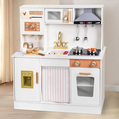 Cucina Legno per Bambini Cucina Giocattolo per Bambini Cucina Bambini Accessori Cucina Bambini Cucina Bambina Giochi Bambini 3 4 5 6 Anni : Giochi e giocattoli