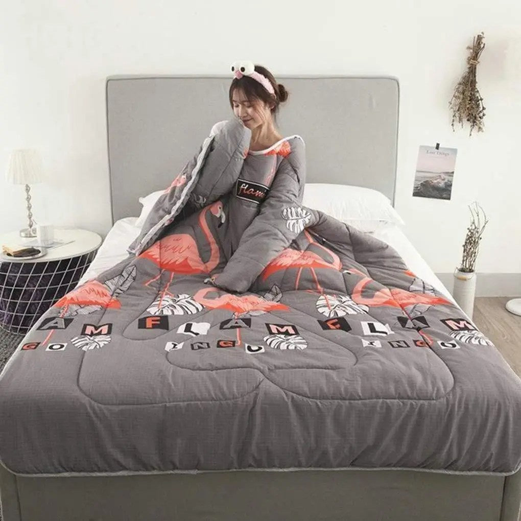 Warm And Cozy Blanket With Sleeves