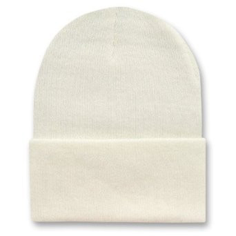 Long Beanie Hat White 5760