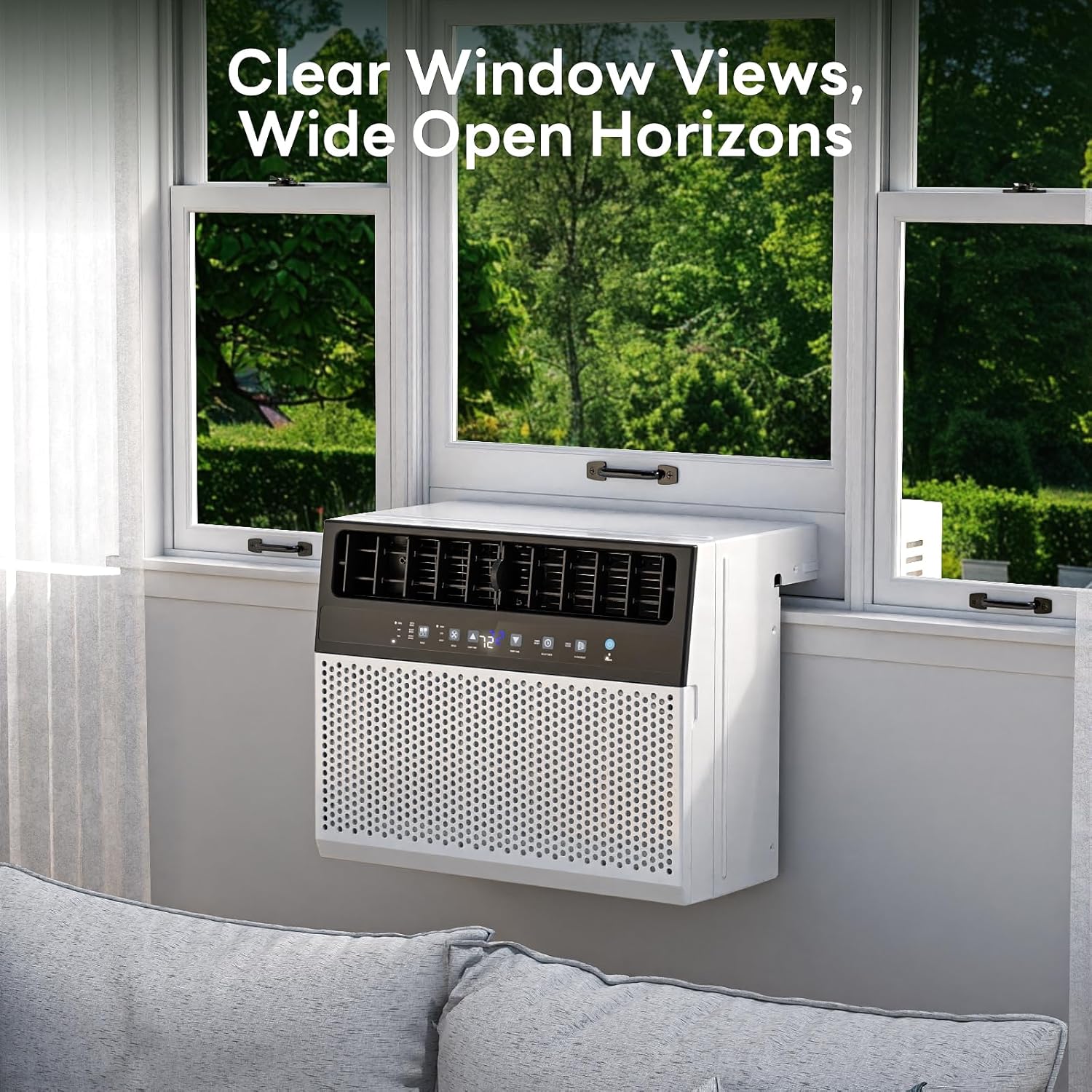 ZAFRO 10000 BTU U Shaped Window Air Conditioner Cools up to 450 Sq. Ft.,Window AC Units with Cooling, Fan and Dehumidifier, Air Window Units