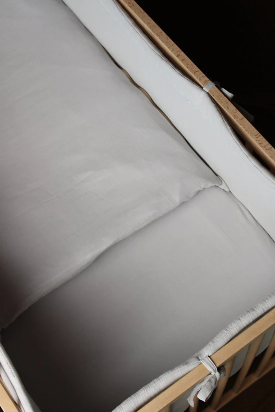 Saco Bajera de Cuna 70 x 140 Gasa Gris