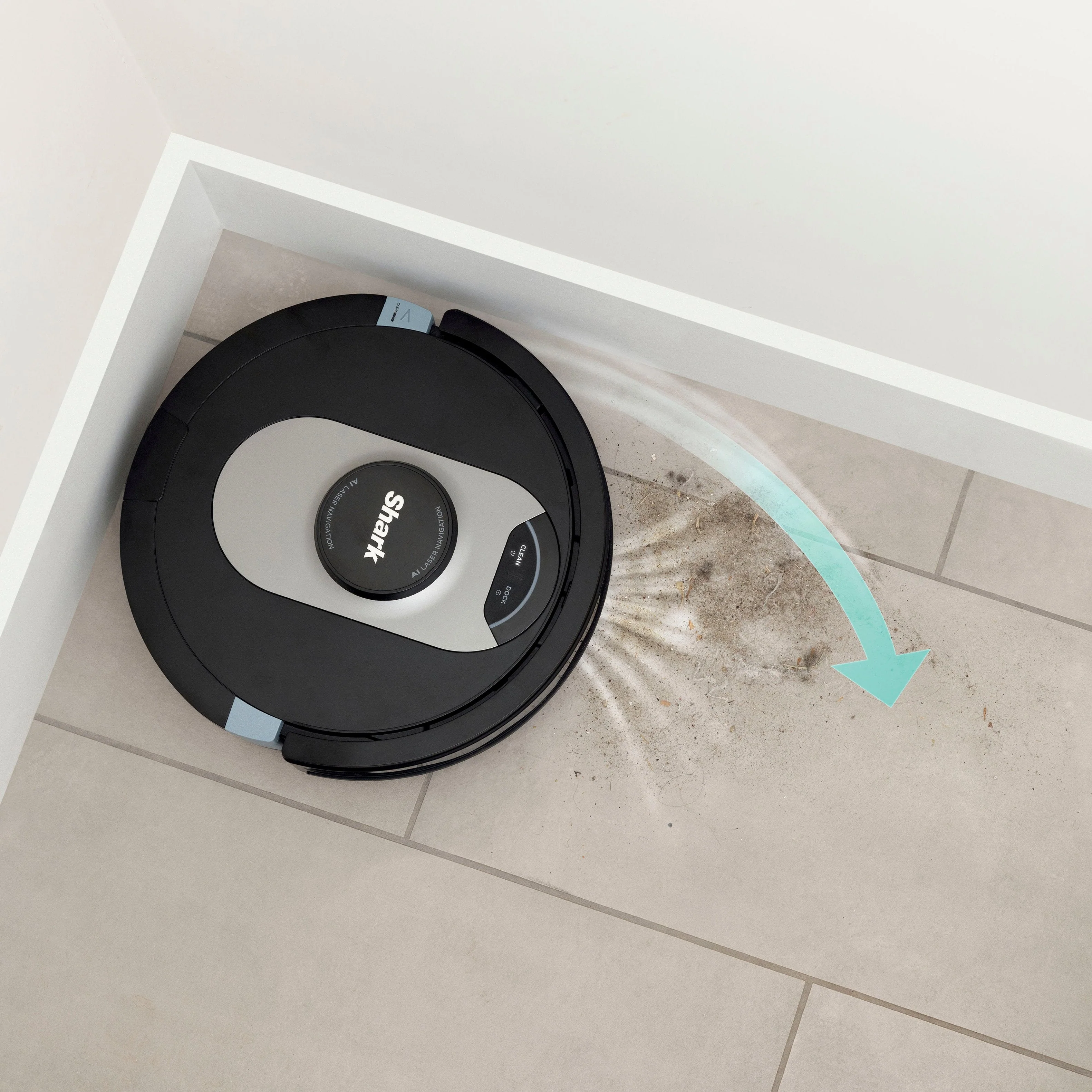 2025 Shark – Aspiradora Robot AI Ultra con Matrix Clean, Mapeo del Hogar, Base Auto-vaciable sin Bolsa HEPA, Conectividad WiFi – Negra