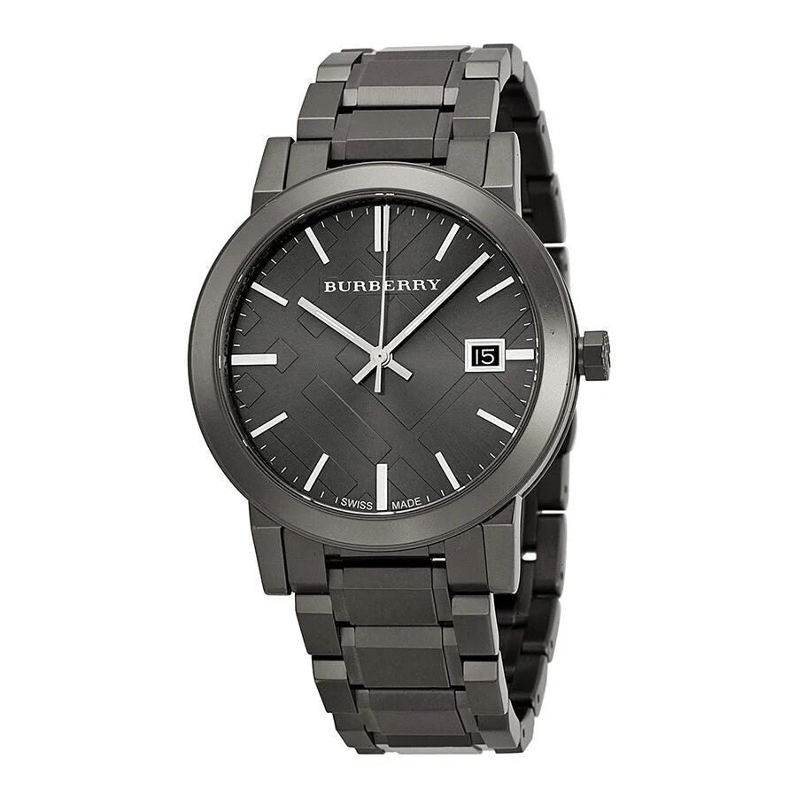Burberry Grey Dial Grey Ion-plated Men's Watch BU9007