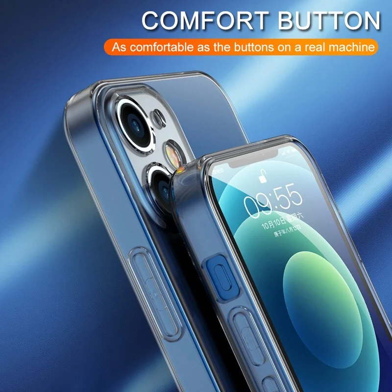 Handyh��lle f��r iPhone mit Display Schutz Glas und Kamera-Schutz  3-in-1 Set