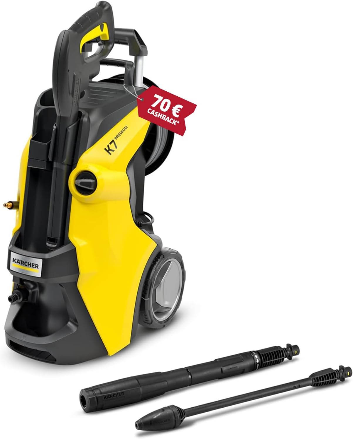 Kärcher Hochdruckreiniger K 7 Premium Power, Druck: max. 180 bar, Fördermenge: 600 l/h, Flächenleistung: 60 m²/h, Gewicht: 17,9 kg, Flex-Hochdruckschlauch, Dreckfräser, Strahlrohr