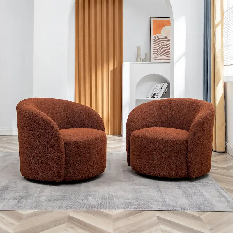 Swivel Barrel Accent Chair for Living Room and Bedroom