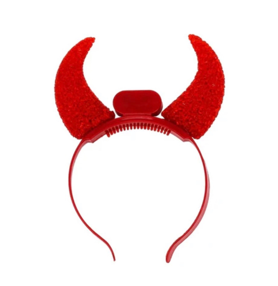 Light Up Devil Horns 12 PACK 1682