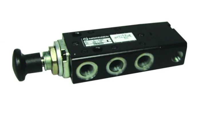 Norgren X3046402, Super X 5/2 manual valve, Black, Knob, push/Knob, pull or pilot, 22N, G1/8