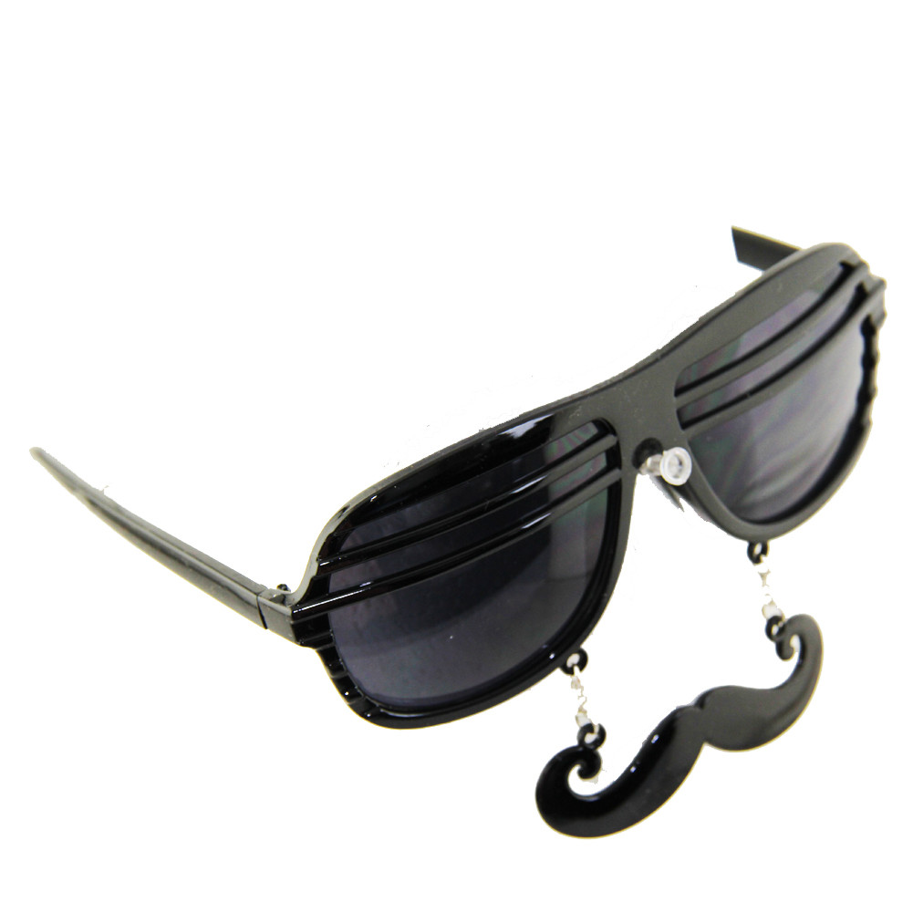 Black Mustache Shutter Shades Sunglasses 7403