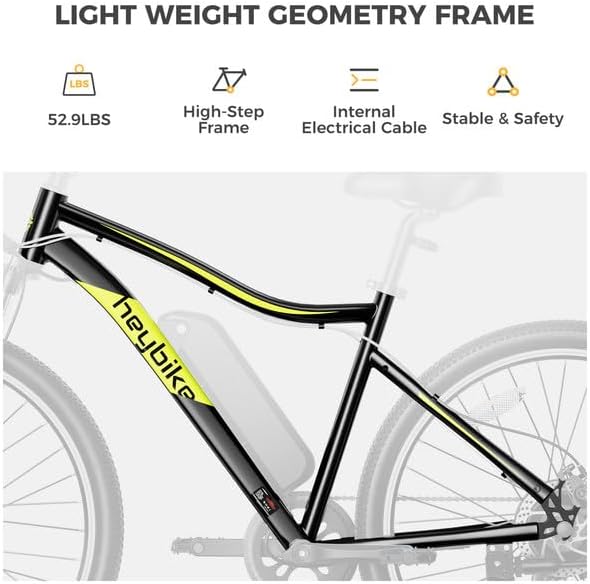 Heybike Race Max Electric Bike for Adults with 750W Peak Motor, 28mph Max Speed, 600WH Removable Battery Ebike, 27.5 Electric Mountain Bike with 7-Speed and Front Suspension