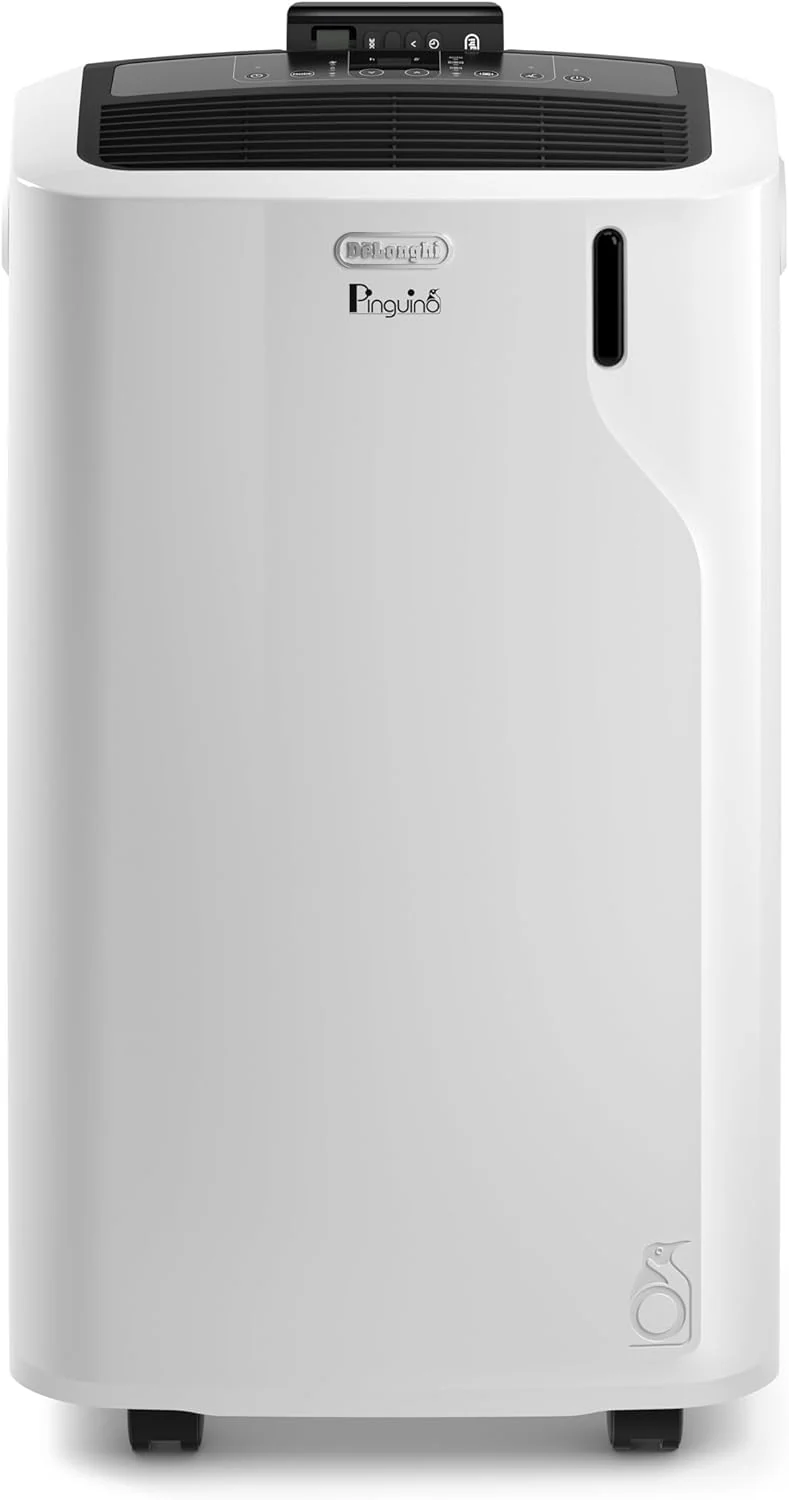 De'Longhi Pinguino PAC EL112 CST WiFi, condizionatore portatile con tecnologia MyEcoRealFeel per ambienti fino a 110 m³, 11.000 BTU/h, 2,9 kW, 63 dB, funzione di deumidificazione, A+, controllo tramite app e vocale, bianco