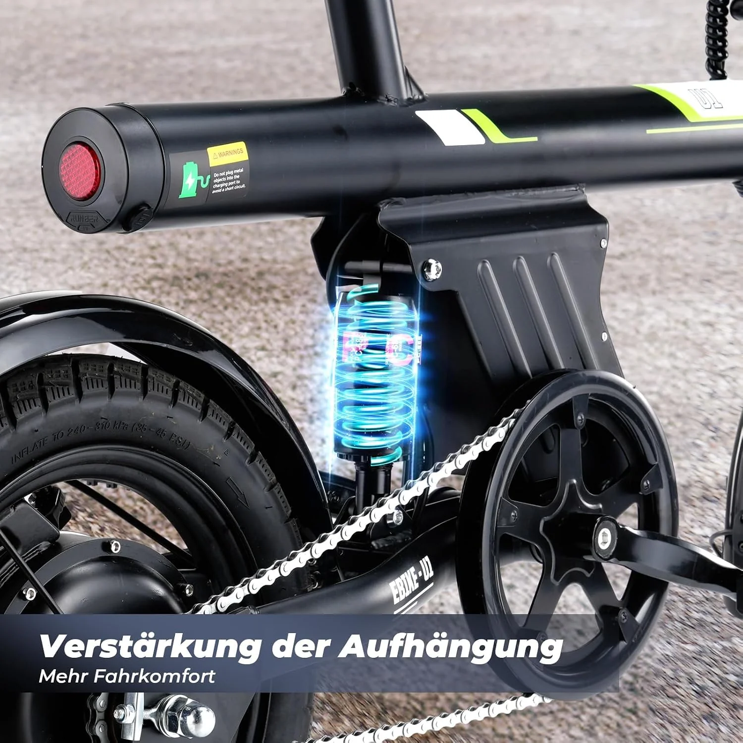 Finbike U1 Klapp-E-Bike 250W – 7-Gang, Pedelec, 14