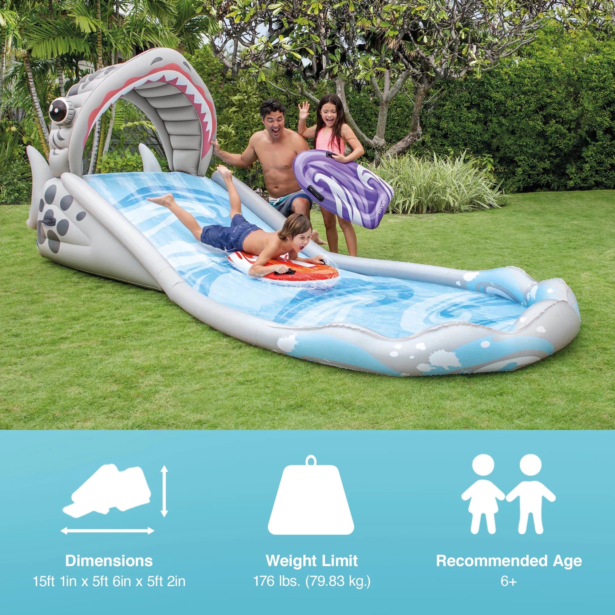2025 Kit de reparación de 6 parches para tobogán acuático inflable Intex Surf ‘N Slide y Wet Set