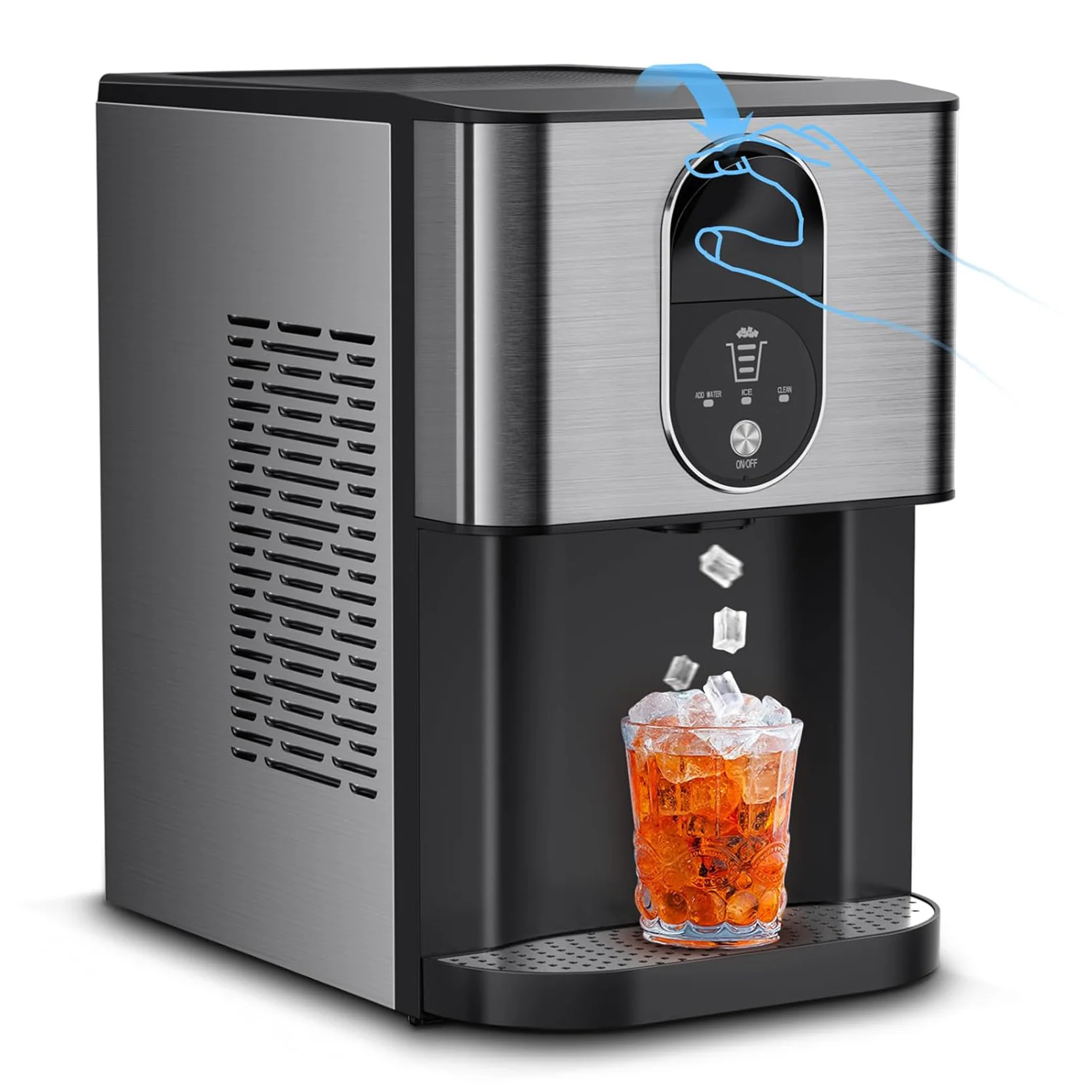 44lbs/24H Nugget Ice Maker Countertop Dispenser
