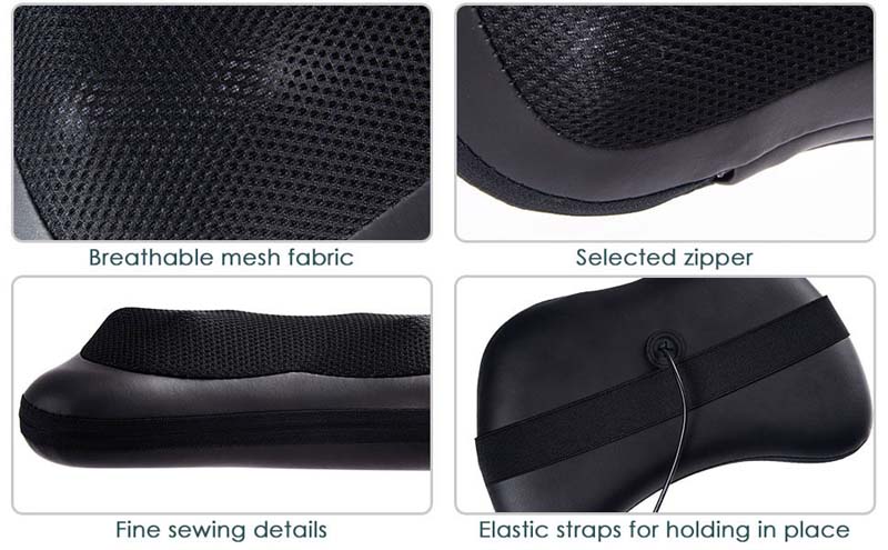 Eletriclife Shiatsu Pillow Massager with Heat Deep Kneading