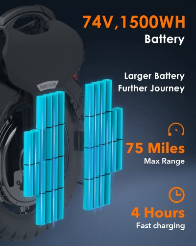 INMOTION V11 Electric Unicycle – 18 Inch Self-Balancing Monowheel, Equipped with 3.35” Air Suspension