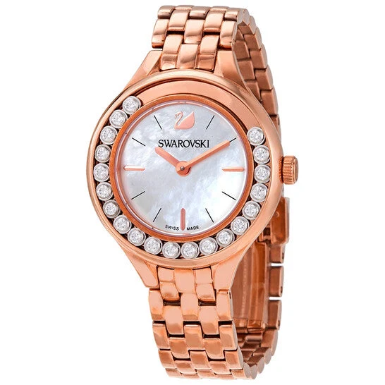 Swarovski Lovely Crystals Mini White Ivory Dial Rose Gold Women's Watch 5261496