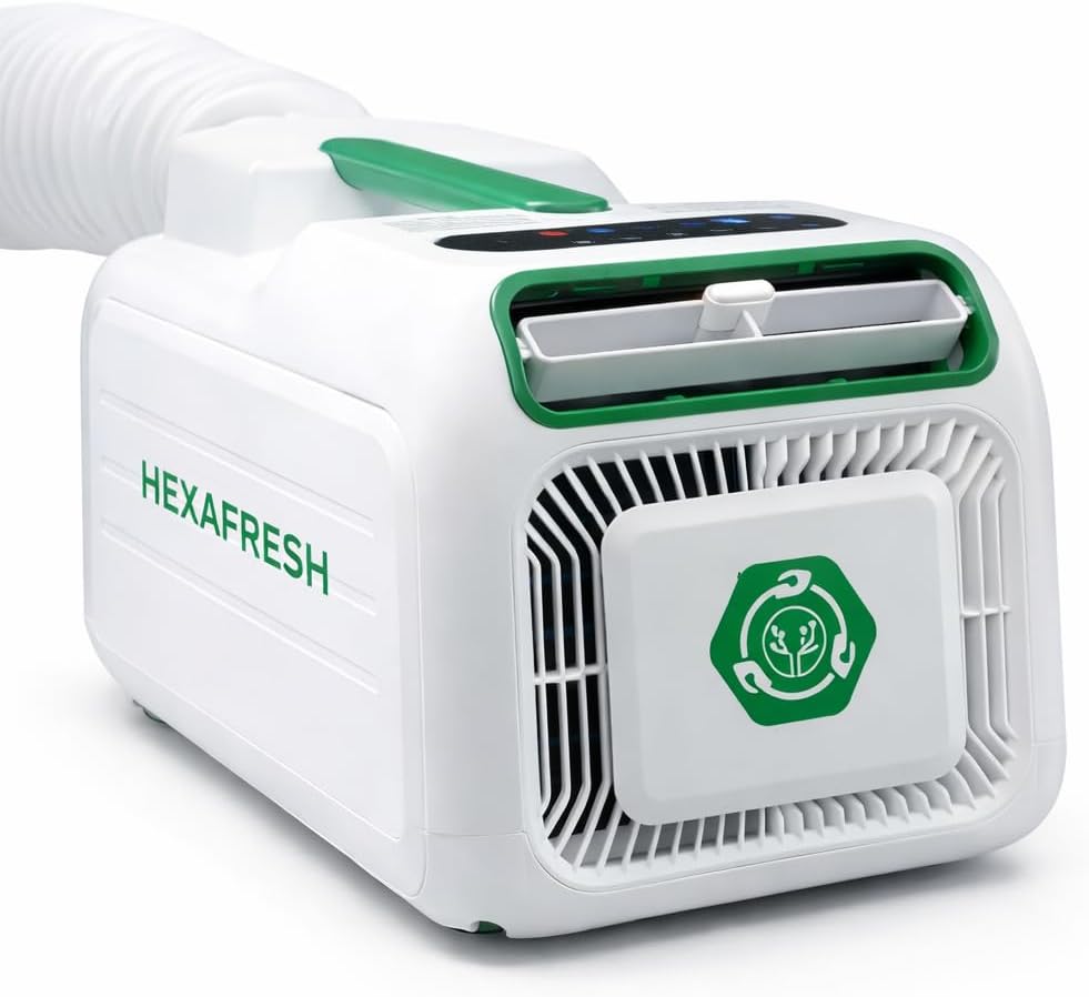 HEXAPRO+ Aire Acondicionado Portátil, 4800 BTU, Refrigerante R290, Refrigerante turbo, Deshumidificador y Modo Ventilador, para habitaciones de hasta 15 m², Eficiencia Energética