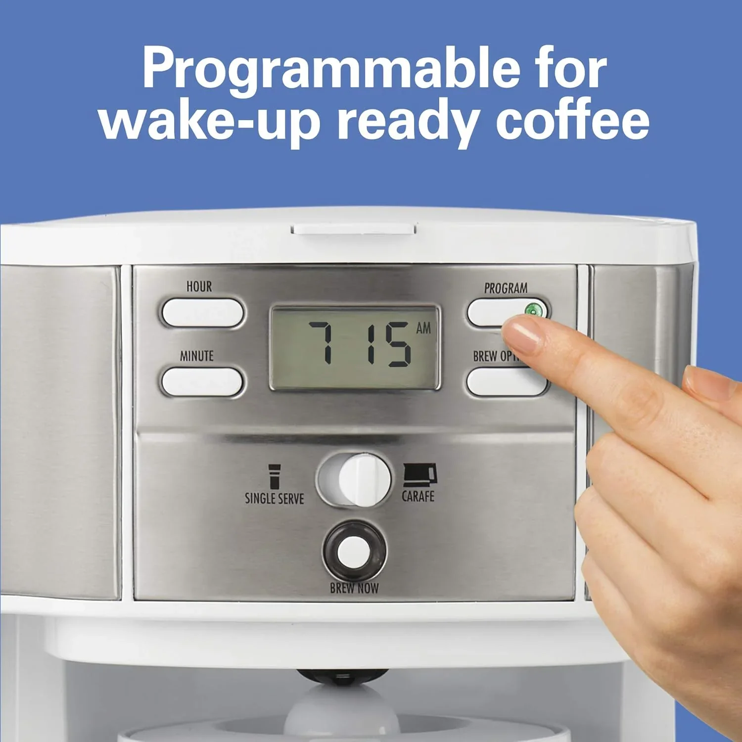 2025 Cafetera de goteo programable 2 en 1 Hamilton Beach, 12 tazas, jarra de vidrio, función pausa y sirve automática, color negro (49980R)