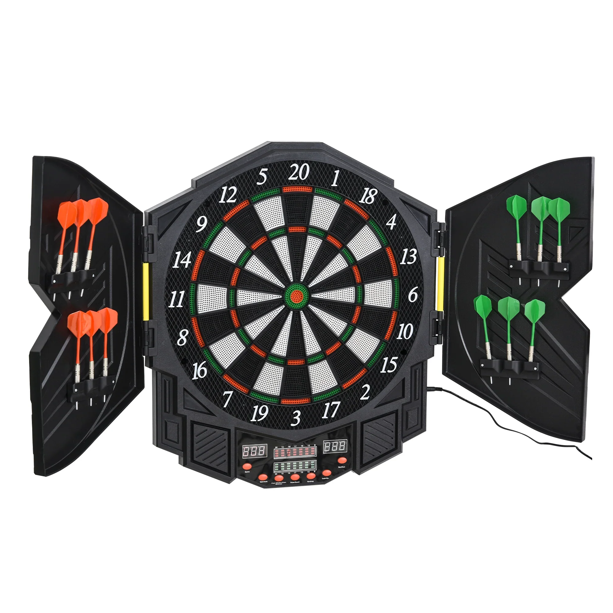 HOMCOM elektronisch dartbord 27 spellen 8 spelers