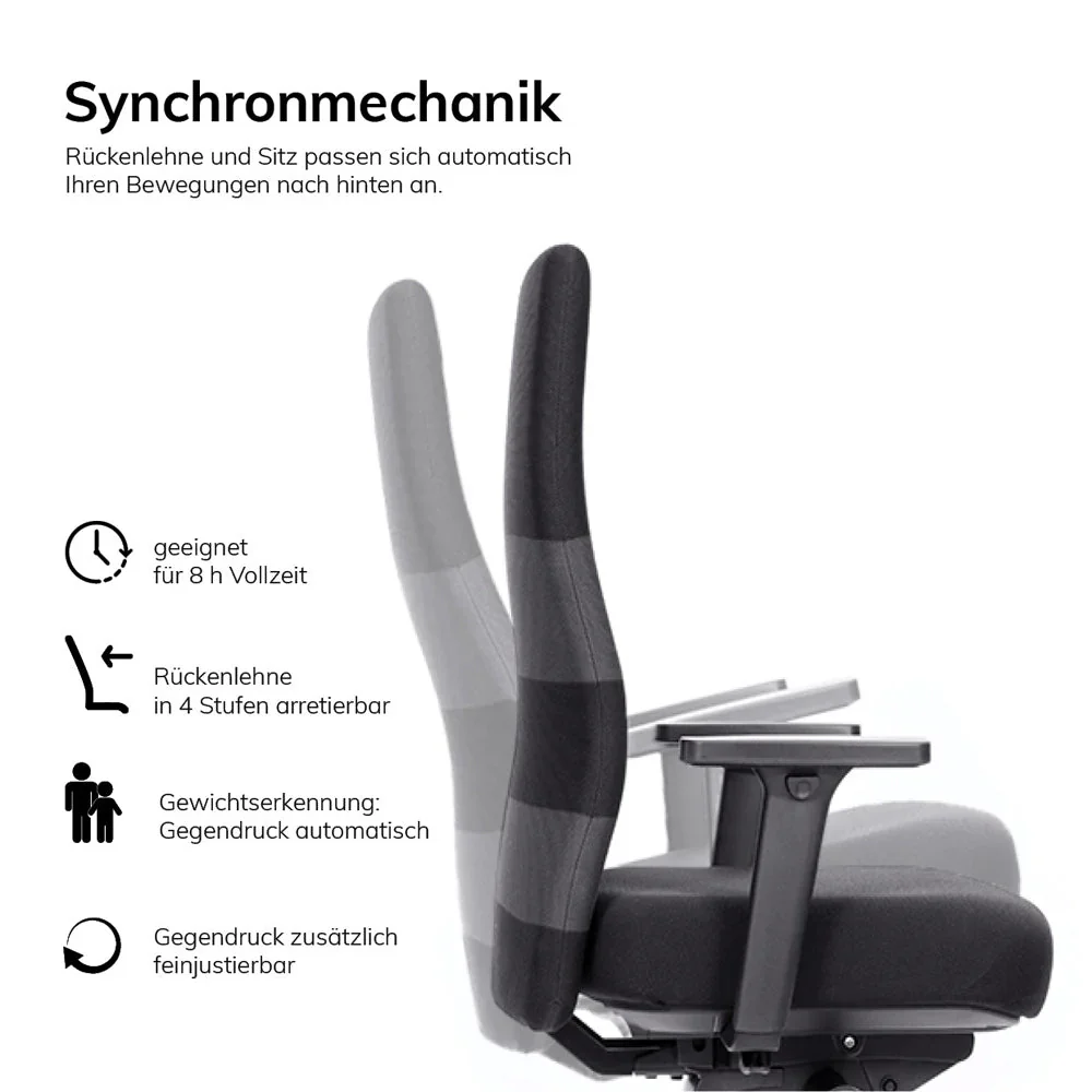 2025 Silla de Oficina Ergonómica Lento Agilis AG10 “EL SALVADOR DE LA ESPALDA” – Equipamiento Completo – Reposabrazos 4D