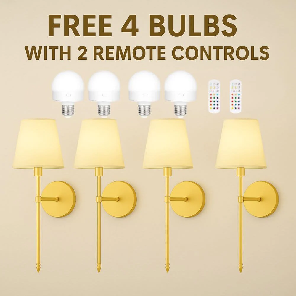 Wireless Wall Sconces (Set of 2) �C Buy One, Get One Free
