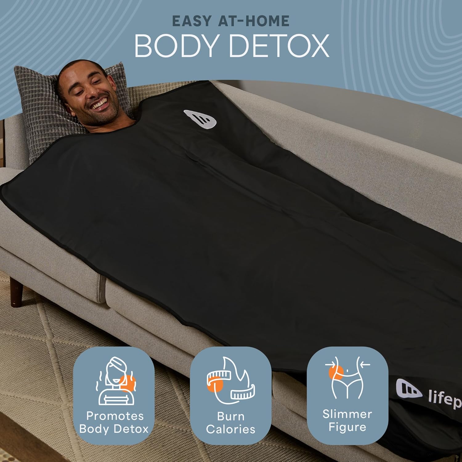 LifePro RejuvaWrap Infrared Sauna Blanket for Detox & Relaxation �C Low EMF Carbon Fiber Heating  9 Temp Levels  5 Colors �C Portable Sauna Blanket Infrared with Waterproof Interior & Carry Bag