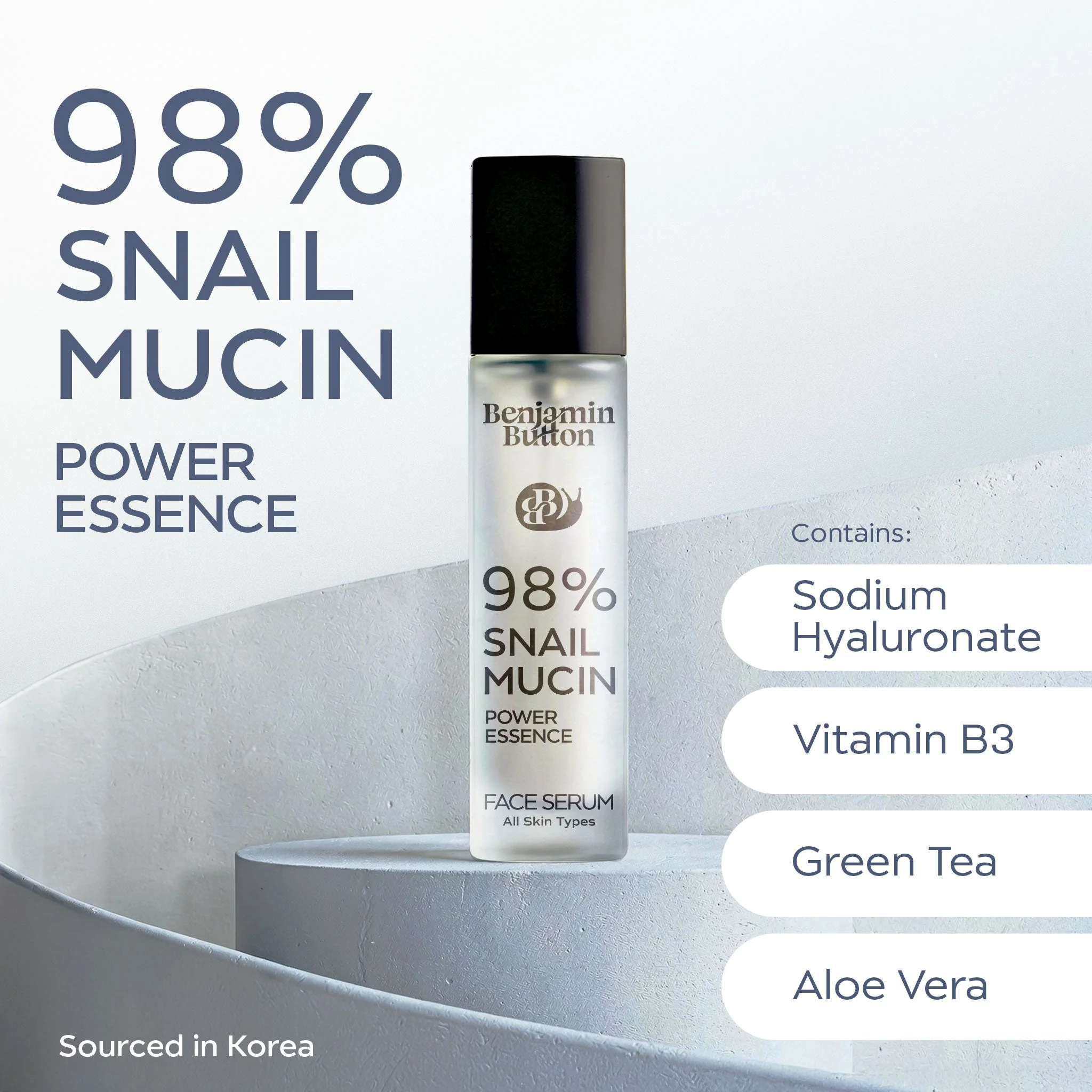 Snail Mucin Serum 98% - Hydrating Snail Secretion Serum - 100ml
