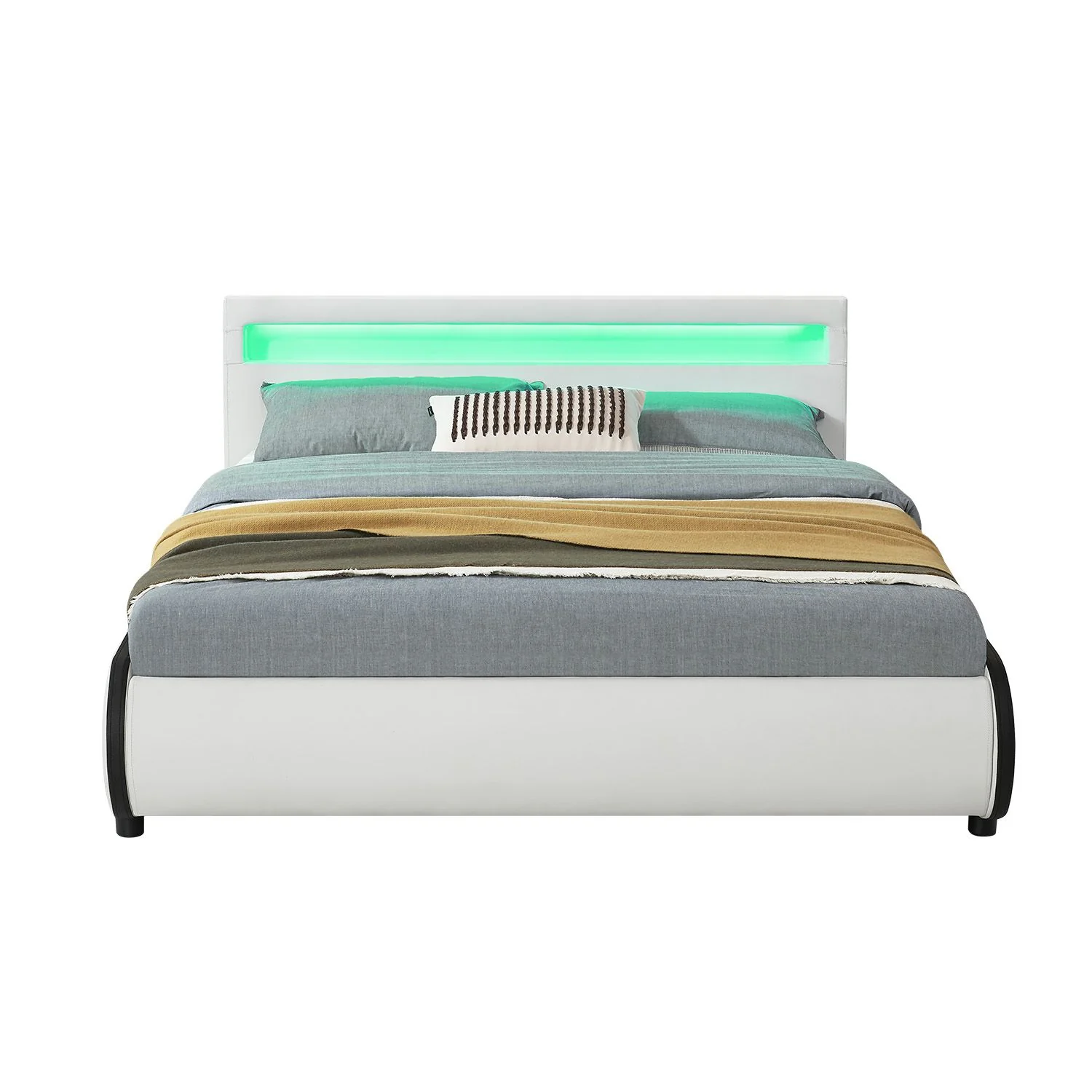 2025 Cama tapizada Sevilla 140x200 cm en blanco