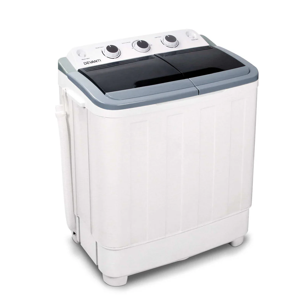 Portable Twin Tub Washing Machine 5KG with Timer - Devanti