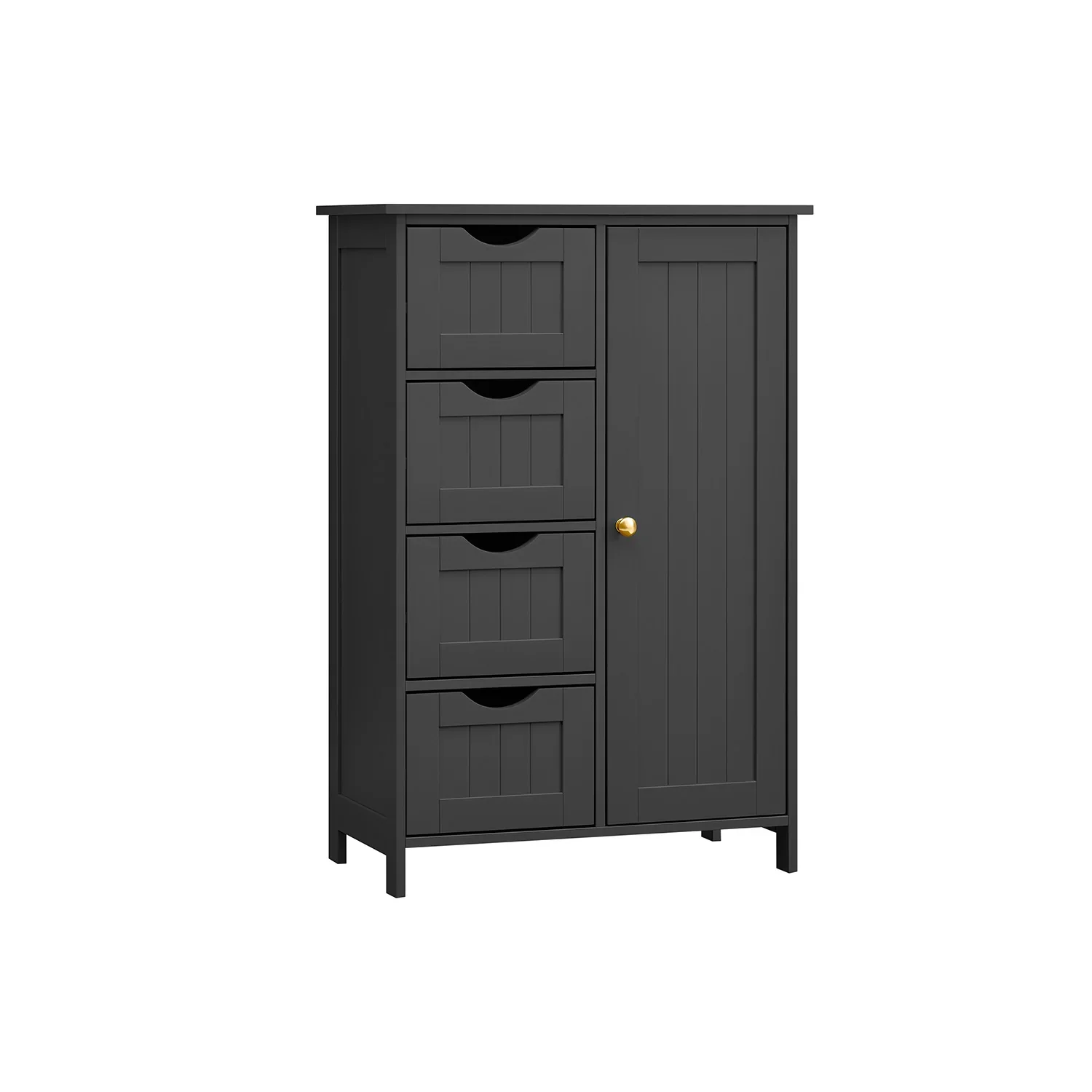 Armario de Baño Estrecho Cómoda con Cajones Estante Ajustable