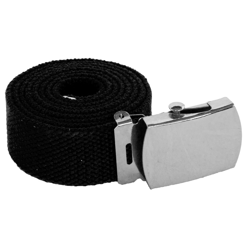 Mens Canvas Belts | Canvas Web Belt Black | Adjusts to 44-46