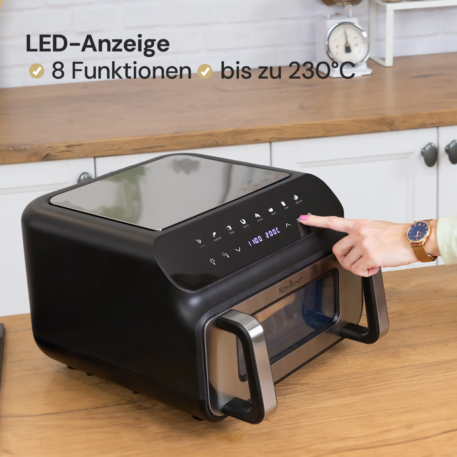 2025 Freidora de aire caliente Rosmarino Infinity MasterPro 