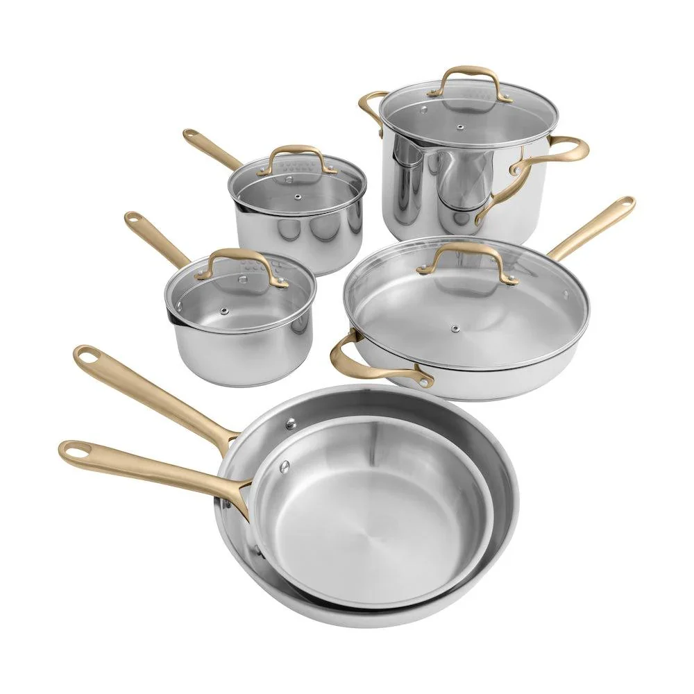 Set de Cocina de 10 Piezas en Acero Inoxidable No Tóxico ZLINE (CWSETL-ST-10)