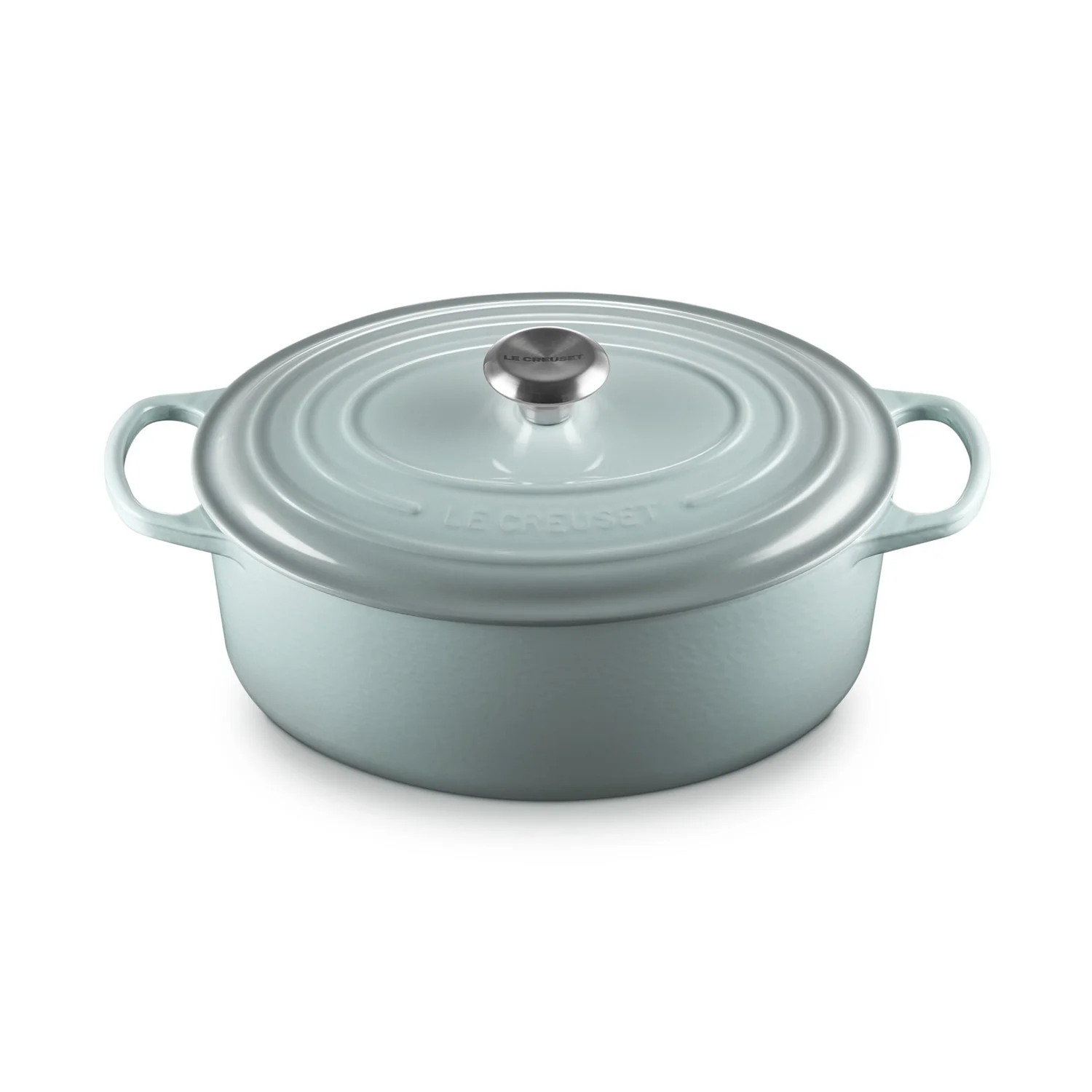 Le Creuset Pfanne Signature Bräter Oval  31 cm Sea Salt